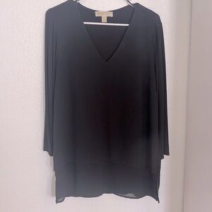 Michael kors, long blouse three-quarter sleeves, sheer lining around by front